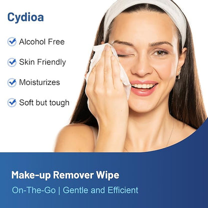 100 Count Makeup Remover Wipes Individually Wrapped, Travel Individual Wet Wipes Bulk, Gentle Cleansing for Face Mascara Lipstick, Single Makeup Removing Wet Wipes